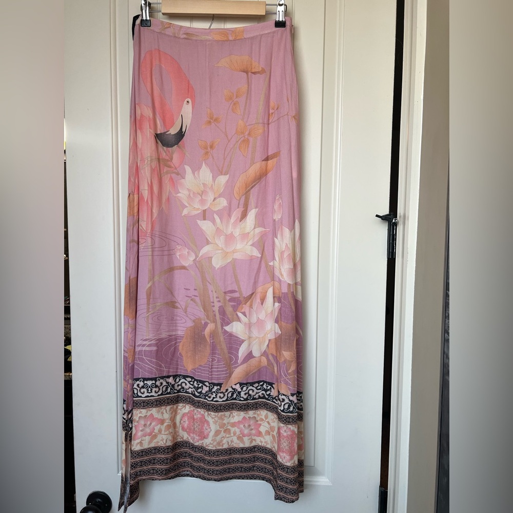 Spell & The Gypsy Collective Cherry Blossom High Slit Maxi Skirt Size Medium - Picture 3 of 12